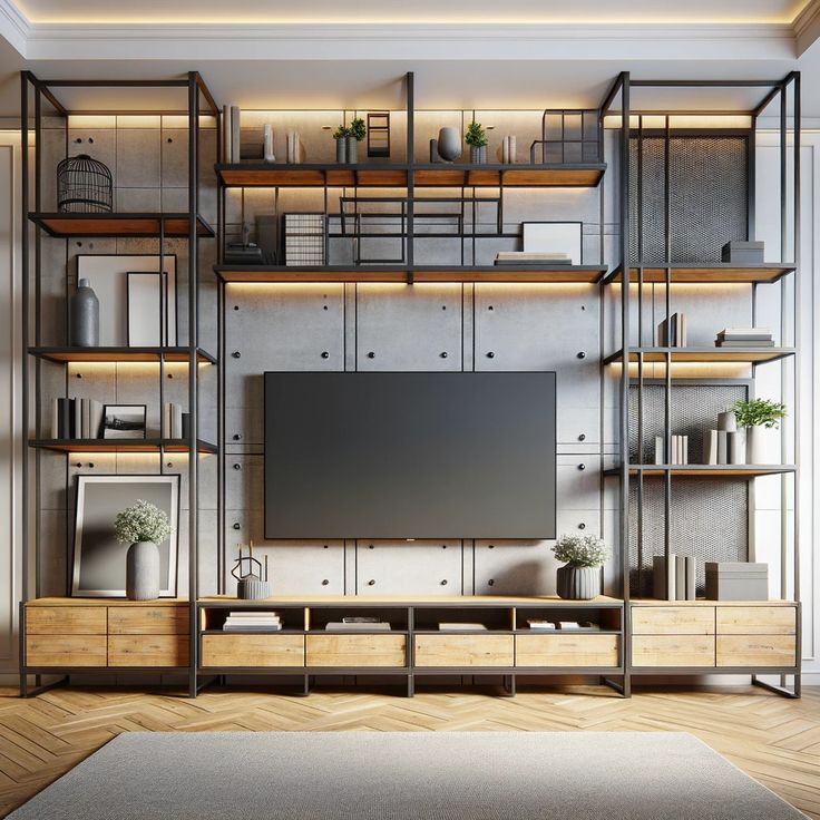 Industrial Metal & Wood Unit